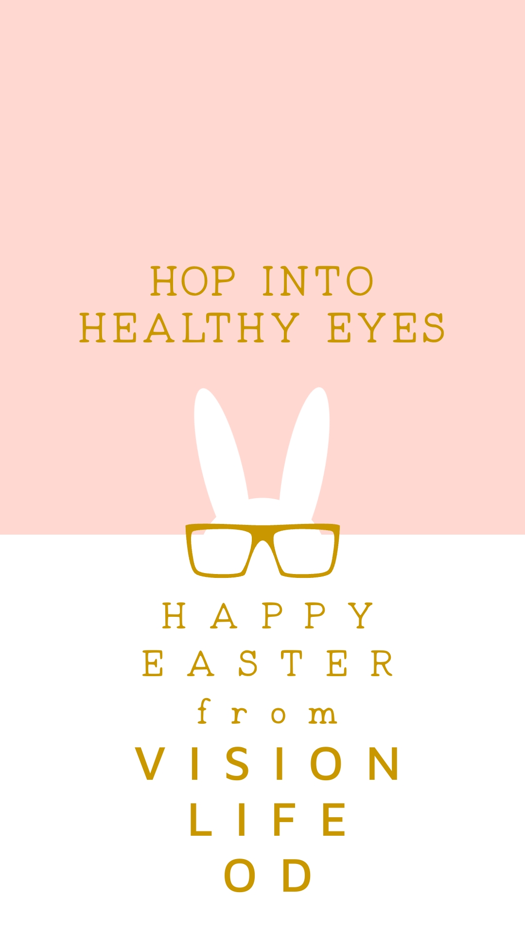 easter announcement with bunny wearing glasses instagram stories